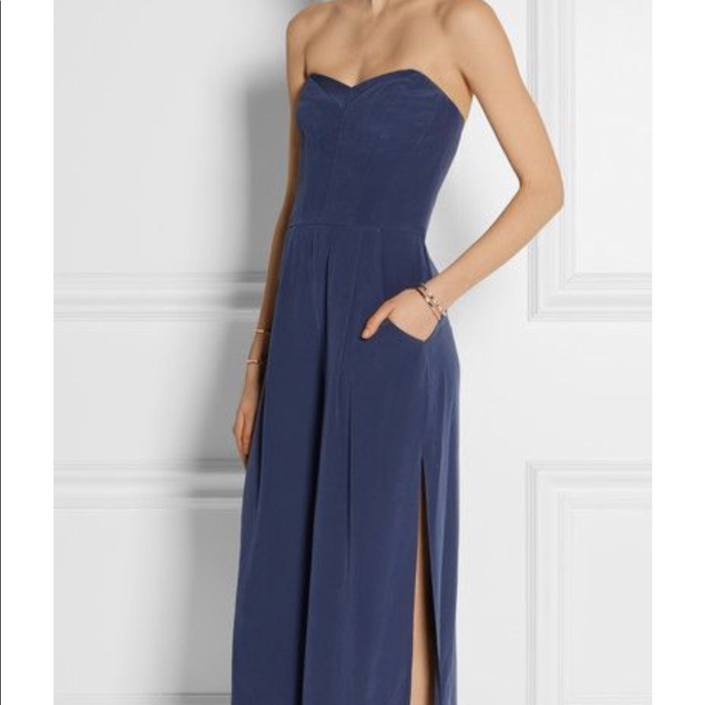 Milly Strapless Blue Dress